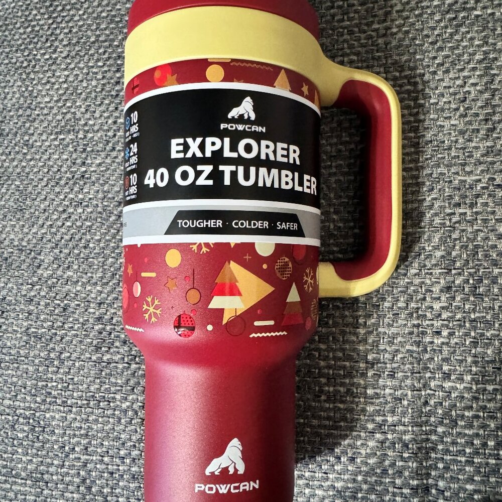 POWCAN Explorer Insulated Tumbler Holiday Themed